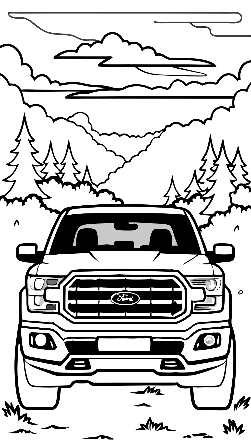 Ford Lightning F150 Página para colorear